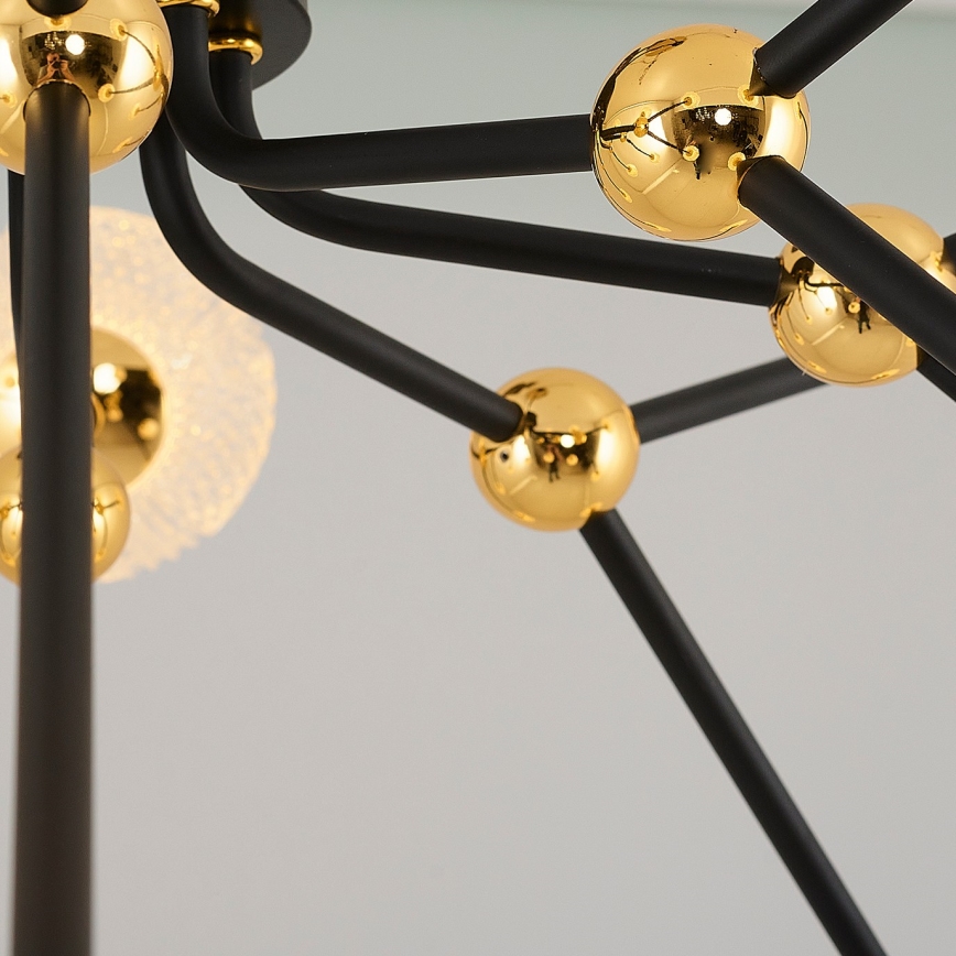 Lampa wisząca LED GELA 16xLED/5W/230V 3000K czarna/złota
