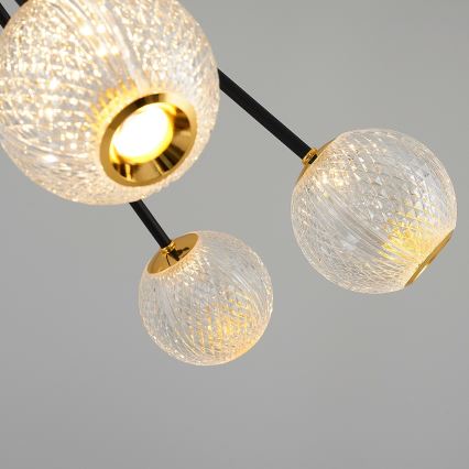 Lampa wisząca LED GELA 16xLED/5W/230V 3000K czarna/złota