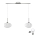 Lampa wisząca LED HARMA 2xE27/60W/230V matowe chrom/biały