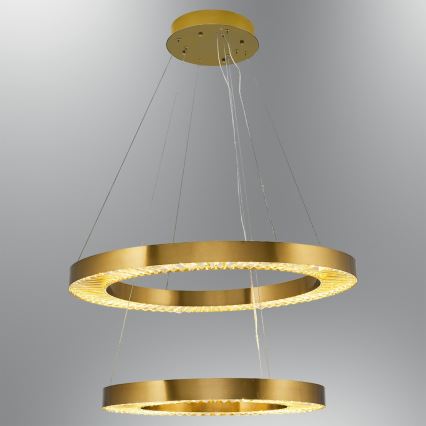 Lampa wisząca LED JESI LED/140W/230V 3000K średnica 100 cm brązowa