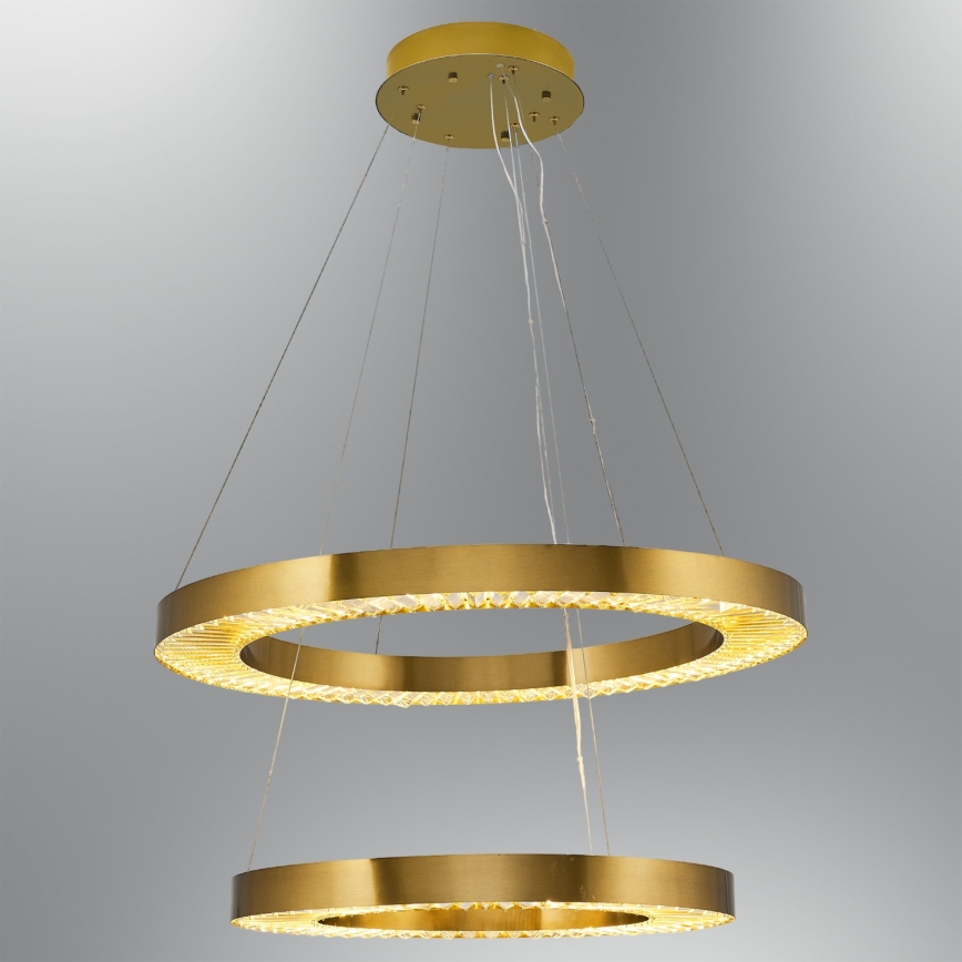 Lampa wisząca LED JESI LED/140W/230V 3000K średnica 100 cm brązowa