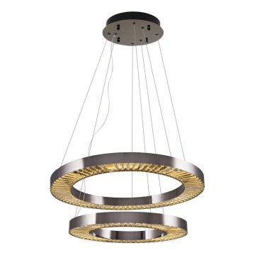 Lampa wisząca LED JESI LED/140W/230V 3000K średnica 100 cm srebrna