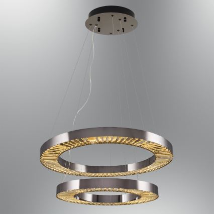 Lampa wisząca LED JESI LED/140W/230V 3000K średnica 100 cm srebrna