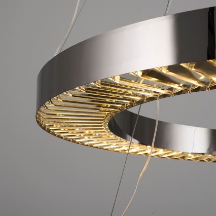 Lampa wisząca LED JESI LED/140W/230V 3000K średnica 100 cm srebrna