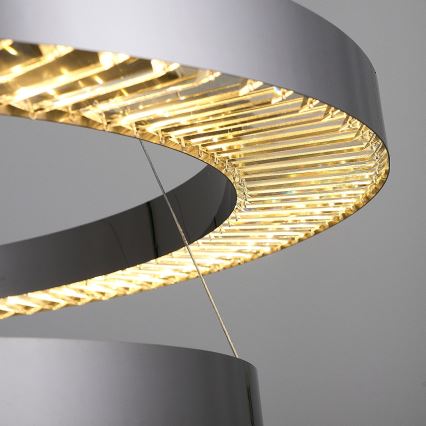 Lampa wisząca LED JESI LED/140W/230V 3000K średnica 100 cm srebrna