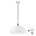 Lampa wisząca LED na lince 1xE27/60W/230V biała/czarna