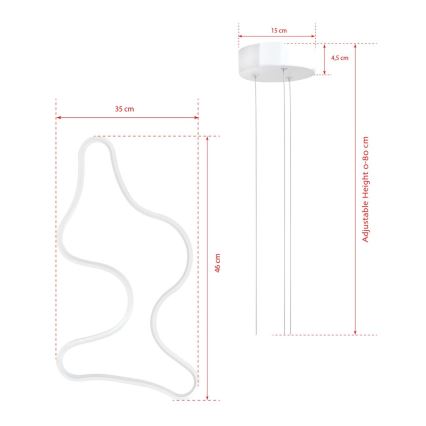Lampa wisząca LED na lince ARTISAN LED/36W/230V 4000K biała