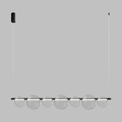 Lampa wisząca LED na lince ATOLA LED/19W/230V černá/przezroczysta