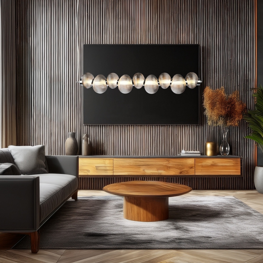 Lampa wisząca LED na lince BOLLA LED/32W/230V chrom błyszczący/przydymiony szary