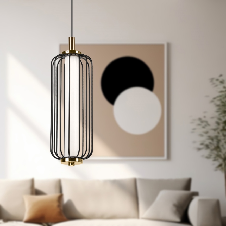 Lampa wisząca LED na lince BONNIE LED/15W/230V 3000K czarna