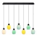 Lampa wisząca LED na lince CACTUS 7xLED/2,8W/230V 3000K zielona/żółta/biała