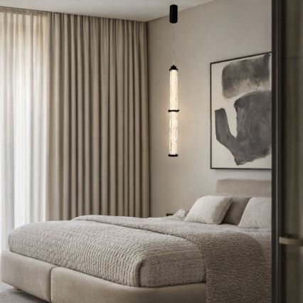 Lampa wisząca LED na lince CORTE LED/18W/230V czarna
