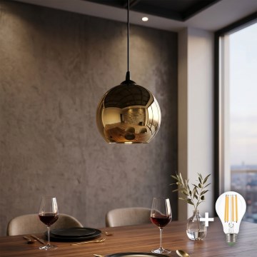 Lampa wisząca LED na lince CUBUS śr. 25 cm 1xE27/15W/230V