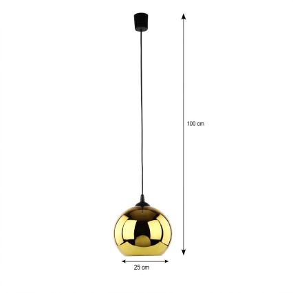 Lampa wisząca LED na lince CUBUS śr. 25 cm 1xE27/15W/230V