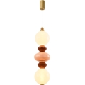 Lampa wisząca LED na lince FLORES LED/15W/230V złota/pomarańczowa/brązowa