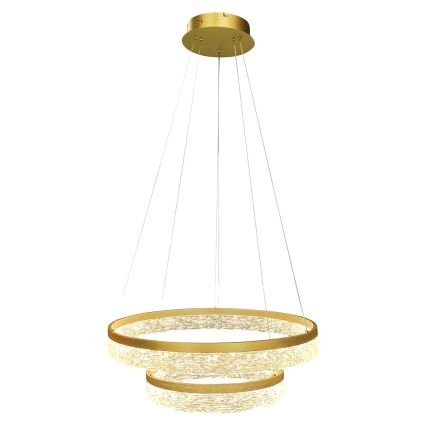 Lampa wisząca LED na lince GALA LED/54W/230V śr. 60 cm złota