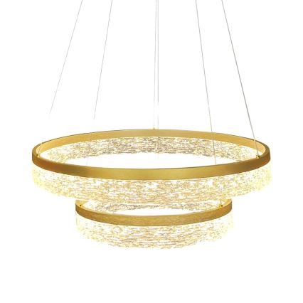 Lampa wisząca LED na lince GALA LED/54W/230V śr. 60 cm złota
