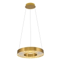 Lampa wisząca LED na lince JESI LED/35W/230V 3000K, średnica 40 cm, brązowa