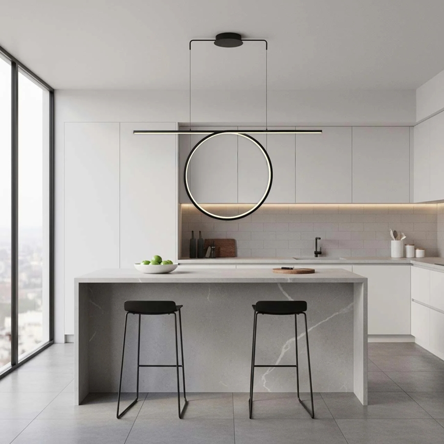 Lampa wisząca LED na lince ODETTA LED/42W/230V 4000K czarna