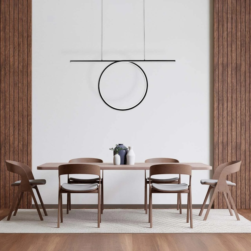 Lampa wisząca LED na lince ODETTA LED/42W/230V 4000K czarna