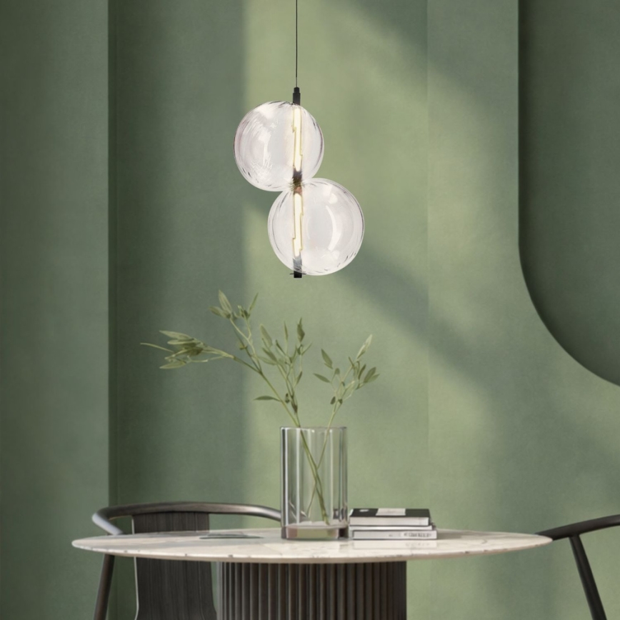 Lampa wisząca LED na lince PLAYA LED/10W/230V czarna