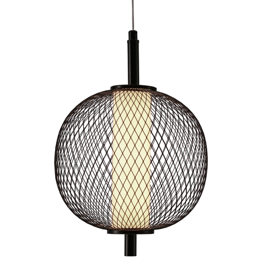 Lampa wisząca LED na lince PUMA LED/10W/230V Ø 20 cm czarna