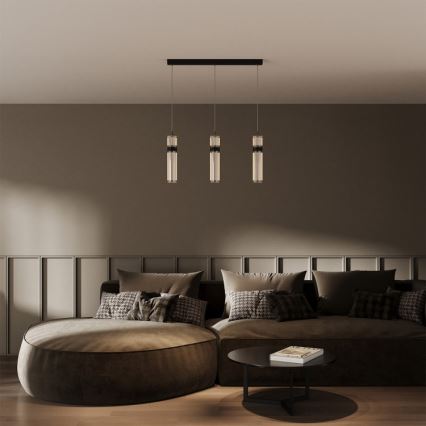 Lampa wisząca LED na linkach AMBIENTE 3xLED/6W/230V 3000/4000/6000K czarna