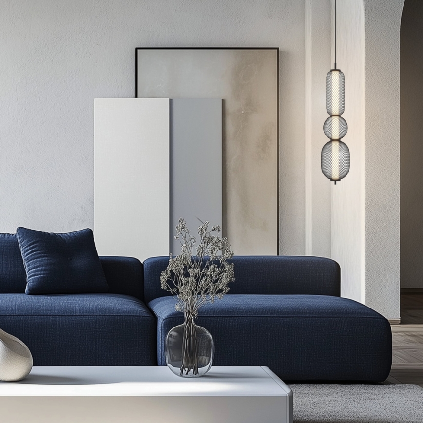 Lampa wisząca LED na przewodzie PUMA LED/15W/230V Ø 14 cm czarna