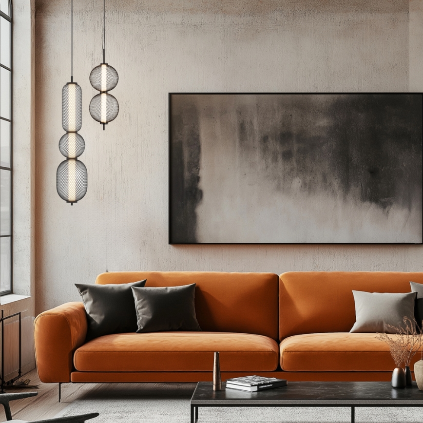 Lampa wisząca LED na przewodzie PUMA LED/15W/230V Ø 14 cm czarna