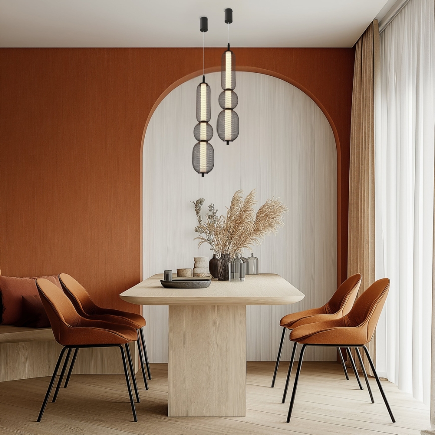 Lampa wisząca LED na przewodzie PUMA LED/15W/230V Ø 14 cm czarna