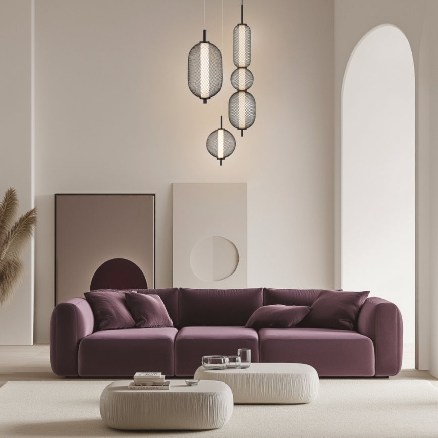 Lampa wisząca LED na przewodzie PUMA LED/15W/230V Ø 14 cm czarna