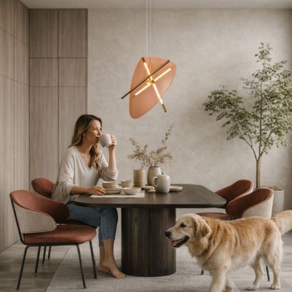Lampa wisząca LED na przewodzie RELAX LED/15W/230V złota/dymny brąz