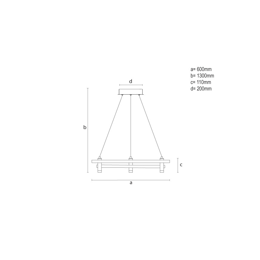 LED Ściemnialny żyrandol na lince LED/100W/230V 3000-6500K śr. 60 cm + zdalne sterowanie