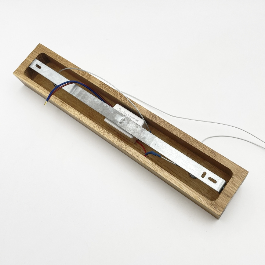 Lampa wisząca LED VERDE na linkach, 18 W, 230 V, 3000 K, 106 cm, dąb