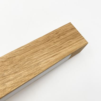 Lampa wisząca LED VERDE na linkach, 18 W, 230 V, 3000 K, 106 cm, dąb