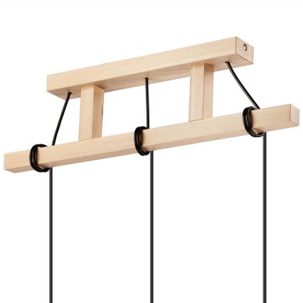 Lampa wisząca na linkach LEON 3xE27/60W/230V buk