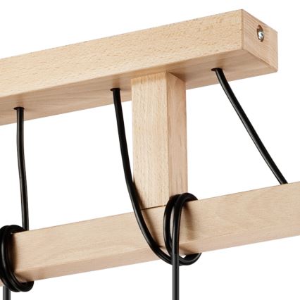 Lampa wisząca na linkach LEON 5xE27/60W/230V buk