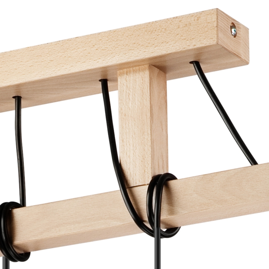 Lampa wisząca na linkach LEON 5xE27/60W/230V buk