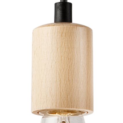 Lampa wisząca na linkę LEON 1xE27/60W/230V buk