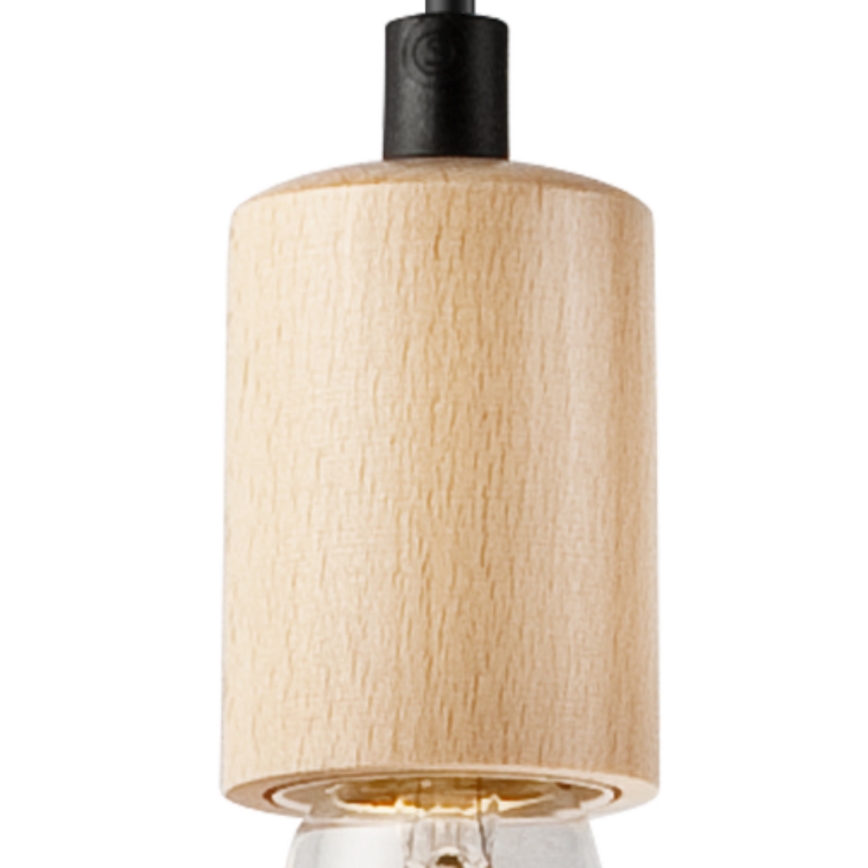 Lampa wisząca na linkę LEON 1xE27/60W/230V buk