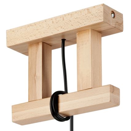 Lampa wisząca na linkę LEON 1xE27/60W/230V buk