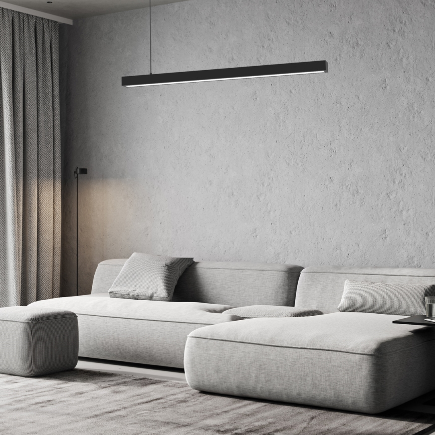 Lampa wisząca na linkach LUNGO T8 1xG13/18W/230V czarna