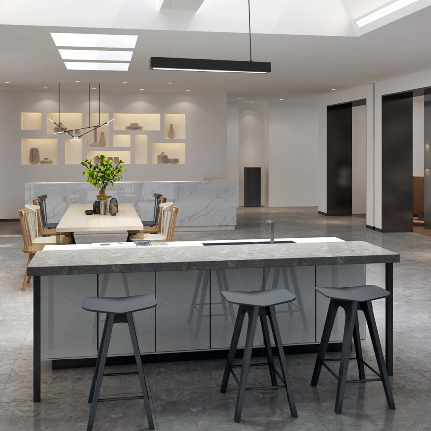 Lampa wisząca na linkach LUNGO T8 1xG13/9W/230V czarna