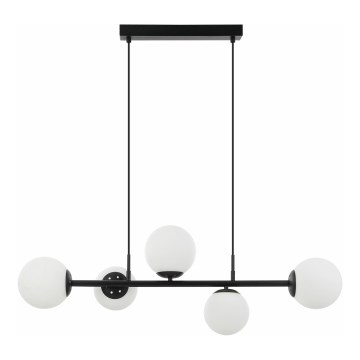 Lampa wisząca MADDIE 5xE14/5W/230V czarna