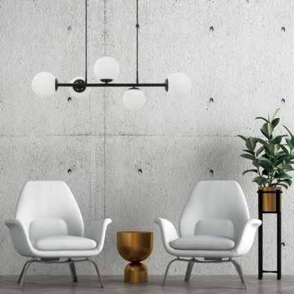 Lampa wisząca MADDIE 5xE14/5W/230V czarna