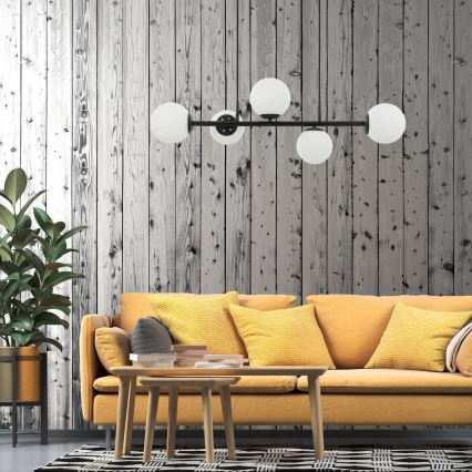 Lampa wisząca MADDIE 5xE14/5W/230V czarna