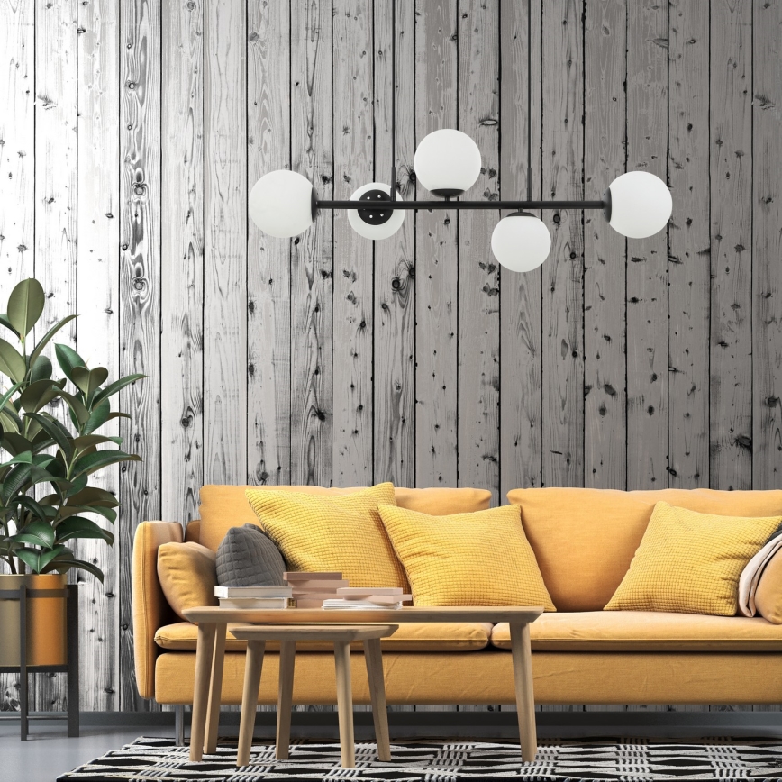 Lampa wisząca MADDIE 5xE14/5W/230V czarna