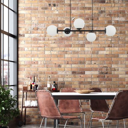 Lampa wisząca MADDIE 5xE14/5W/230V czarna