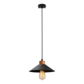 Lampa wisząca MANAVGAT 1xE27/40W/230V czarna/brązowa