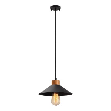 Lampa wisząca MANAVGAT 1xE27/40W/230V czarna/brązowa